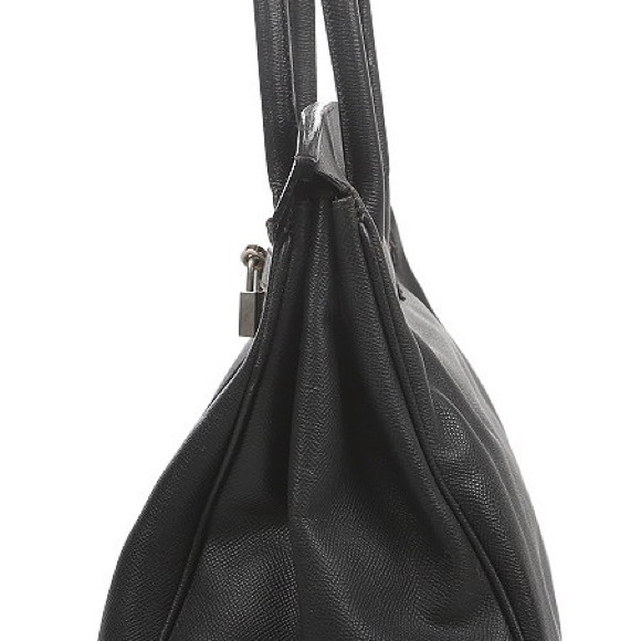 Elegant Black Leather ladies pedlock Bag - Picture 4 of 6